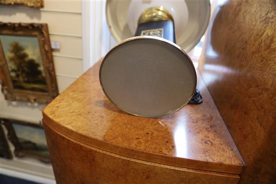 An Eileen Gray Sirene embossed metal and plastic desk lamp, height 17in.
